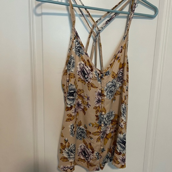 American Eagle Outfitters Floral Camisole in Cream and Brown - Picture 4 of 7